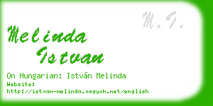 melinda istvan business card